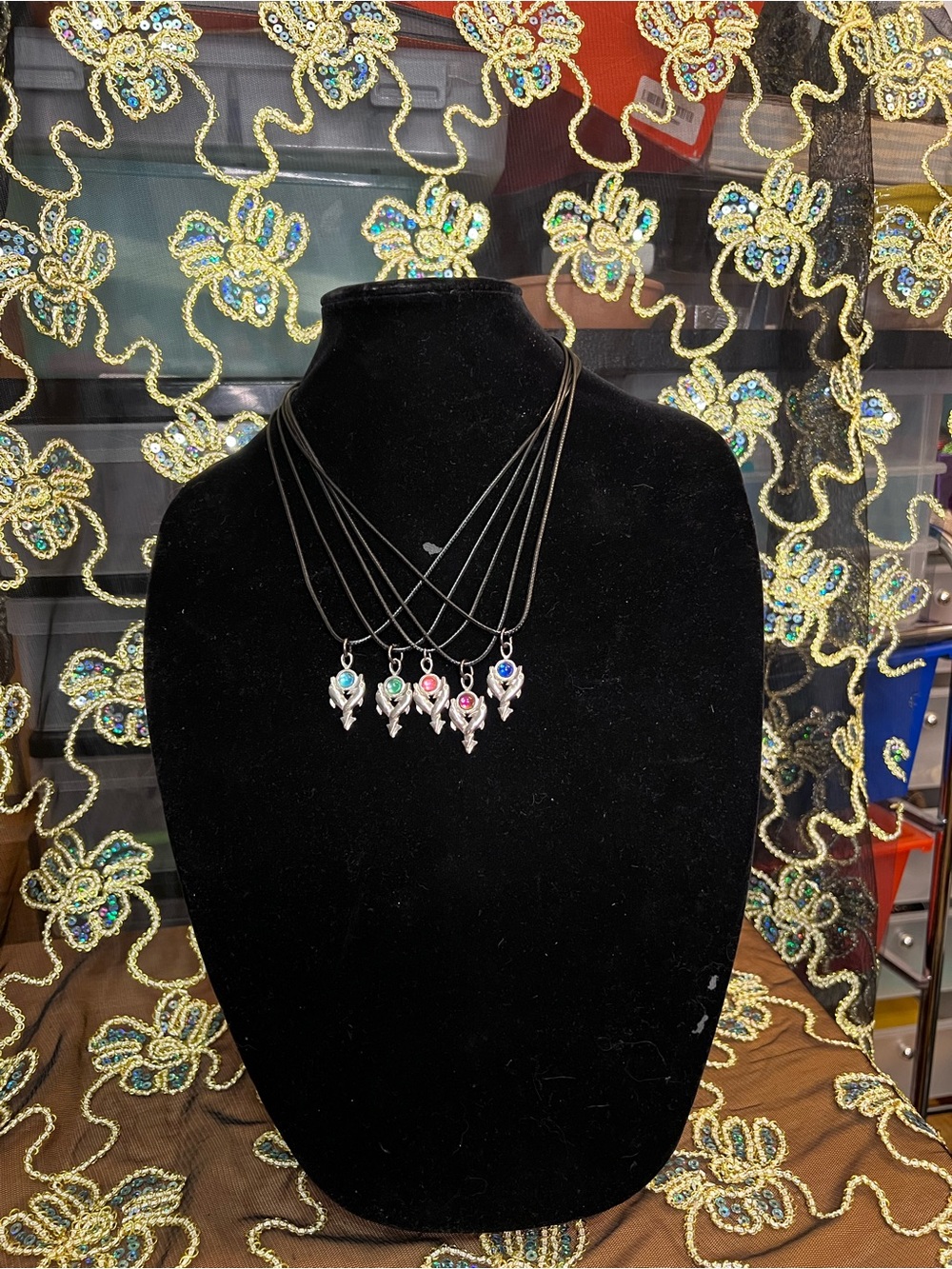 Multi-Color Dolphins Pendant Necklaces - Women Jewelry - Picture 3 of 6
